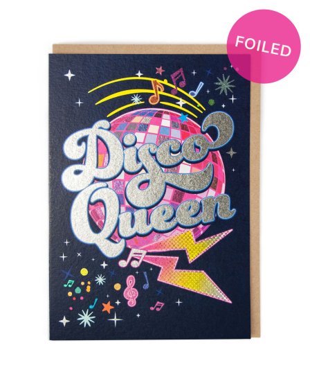 Disco Queen Groovy Card