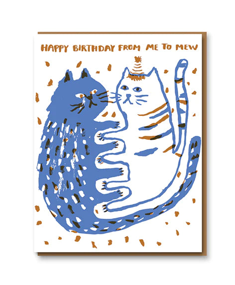 Me to Mew Cats Birthday Card