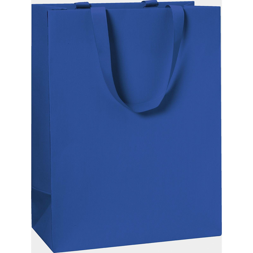 Royal Blue Large Gift Bag 25x13x33cm  with matching ribbon handles- Penny Black