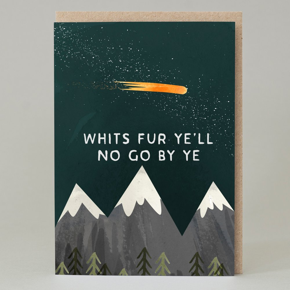 Whits Fur Yell No Go By Ye Greeting Card