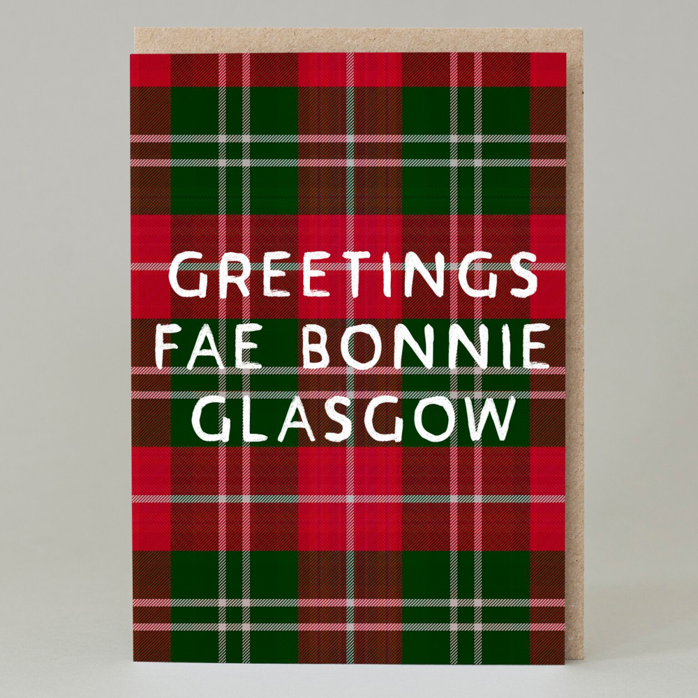 Greetings Fae Bonnie Glasgow Greeting Card
