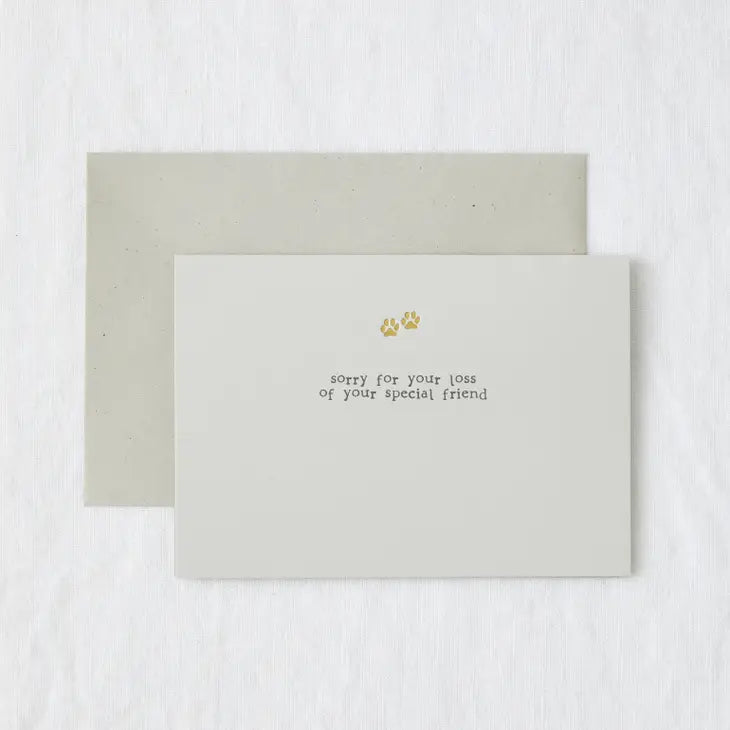 Pet Loss Special Friend Foiled Sympathy Card by penny black