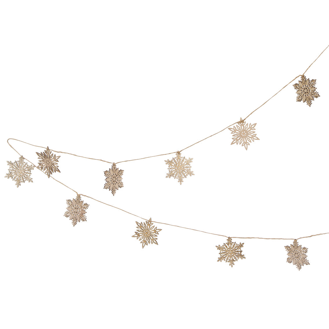 Midnight Forest Wooden Snowflake Garland