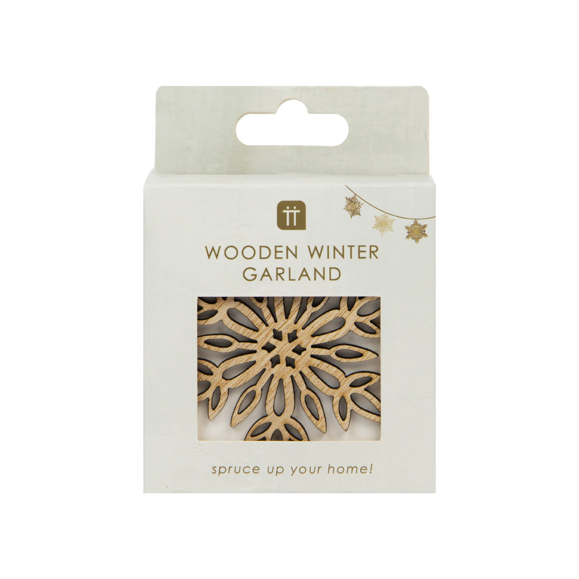 Midnight Forest Wooden Snowflake Garland