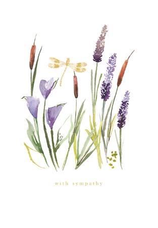 Foil Plants Sympathy Card - Penny Black