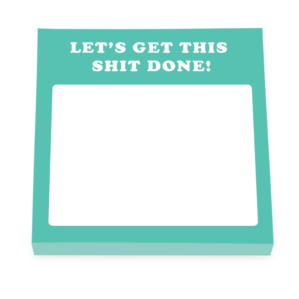 Get This Shit Done Sticky Notes - Penny Black