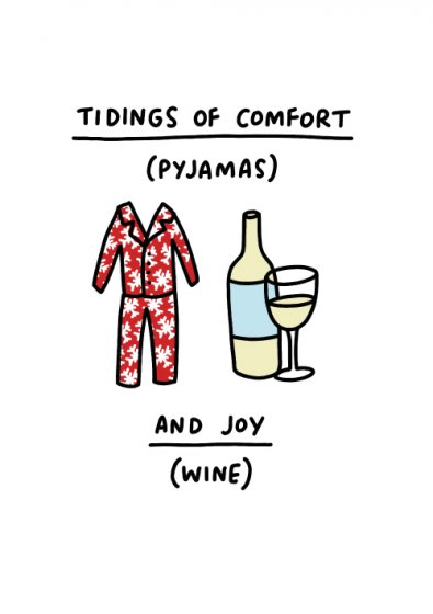 Comfort & Joy Funny Christmas Card - Penny Black