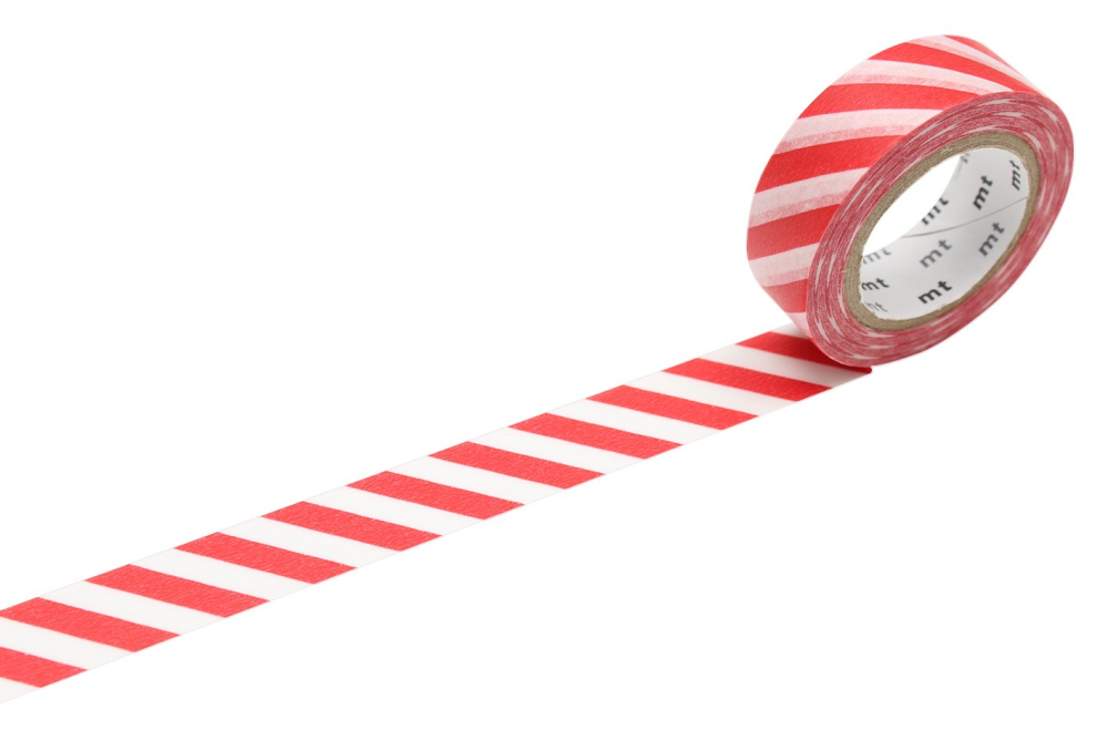 MT Red Stripe Washi Tape - Penny Black