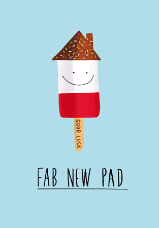 Fab New Pad Ice Lolly Home Card - Penny Black
