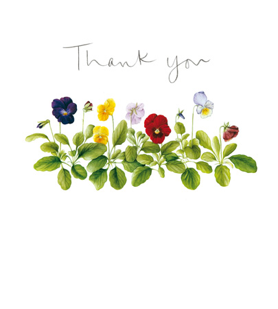 Thank You Pansies Card - Penny Black
