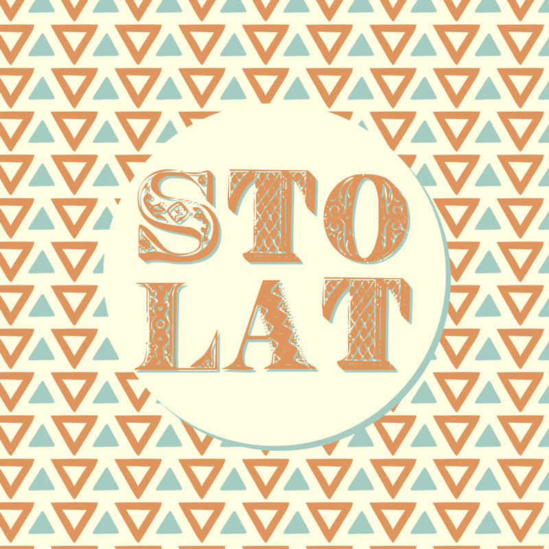 Sto Lat Geometric Polish Birthday Card - Penny Black