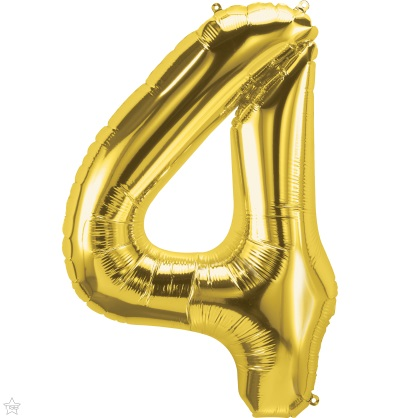 Large 34&quot; Number Foil Balloons - Penny Black