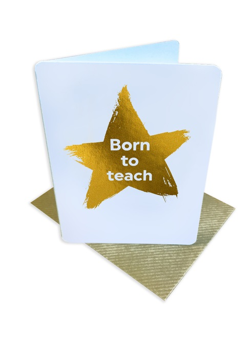 Born To Teach Thank You Card - Penny Black
