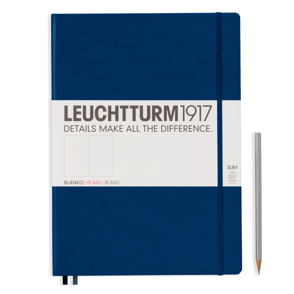 Leuchtturm1917 Notebook A4 Master Slim Hardcover - Penny Black