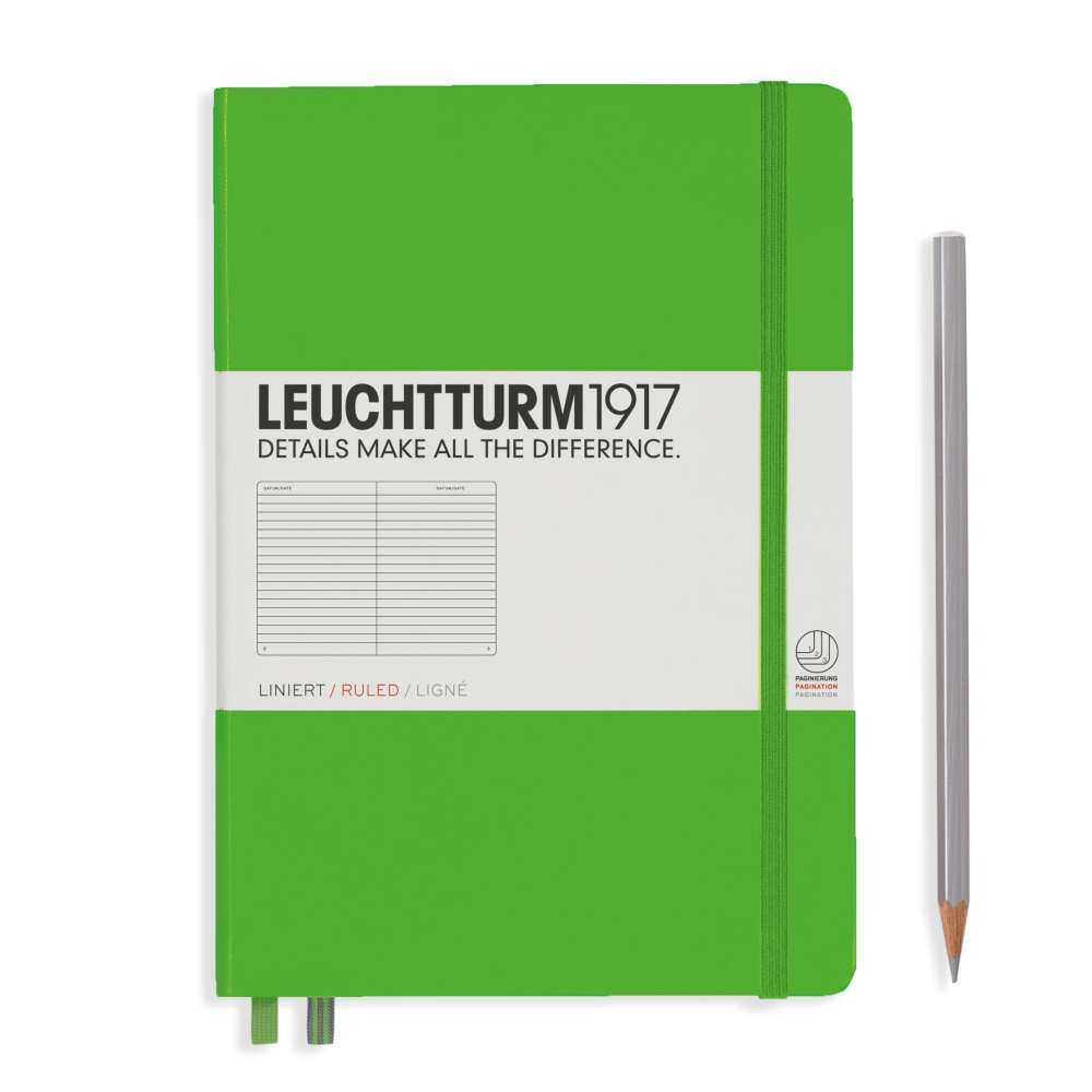 Leuchtturm1917 A5 Medium Hardcover Ruled Notebook - Mint Green