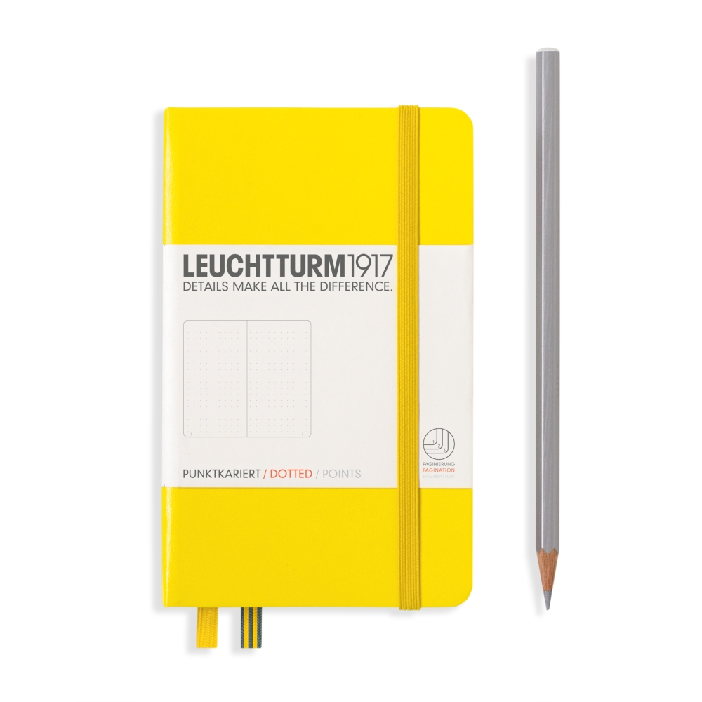 Leuchtturm1917 Notebook A6 Pocket Hardcover in lemon yellow - Penny Black