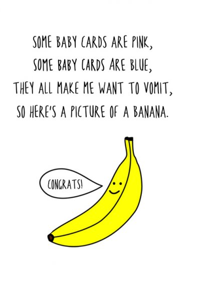 Banana Baby Greeting Card