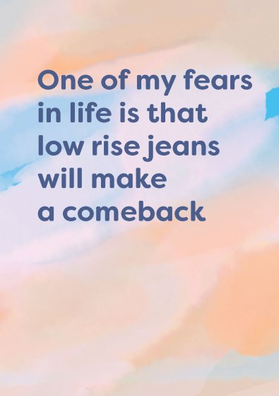 Low Rise Jeans Greeting Card