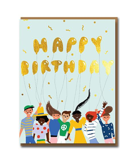 1973CS Happy Birthday Tomodachi Greeting Card