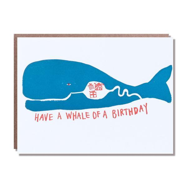 Happy Birthday Whale Greeting Card