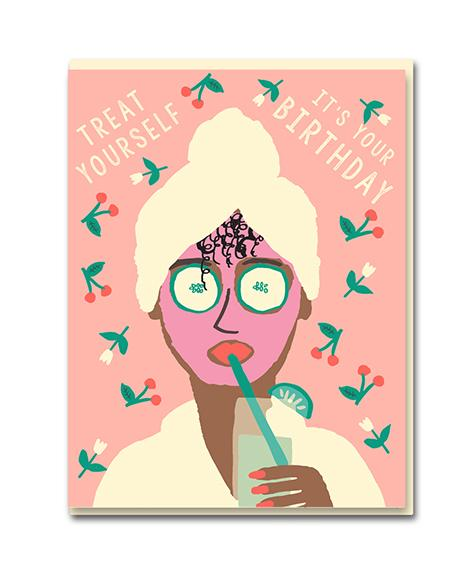 1973EC Happy Birthday Pamper Yourself Greeting Card