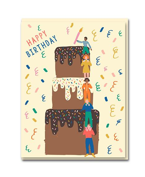 Cake Tower Colourful Birthday Card - Penny Black