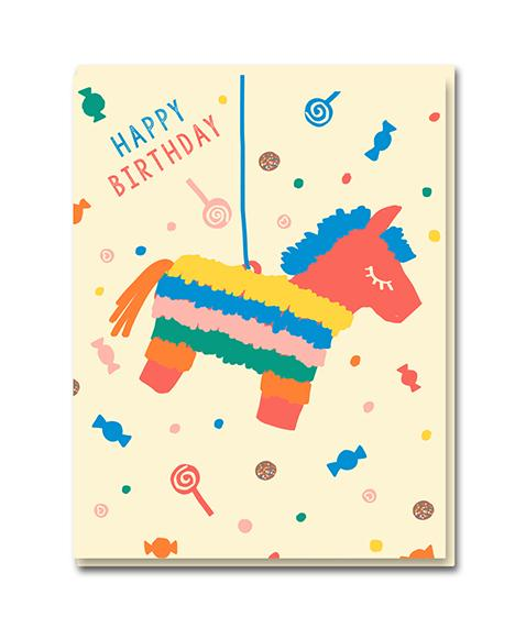 1973EC Happy Birthday Pinata Greeting Card