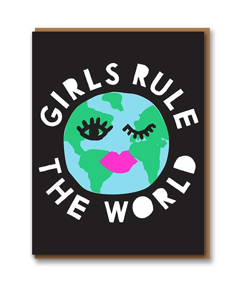 1973 Girls Rule The World Greeting Card