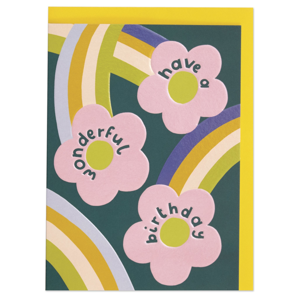 Have A Wonderful Birthday Floral Card - Penny Black