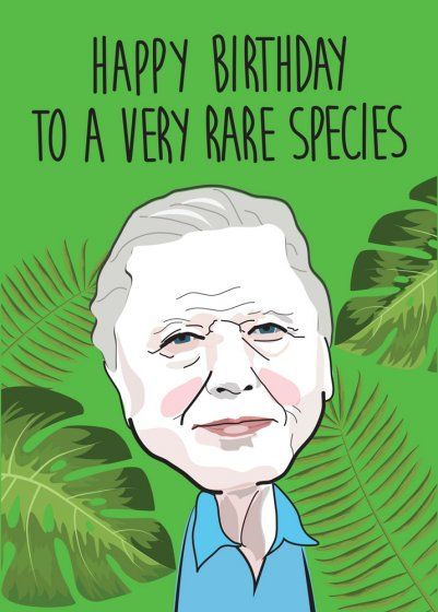 Happy Birthday David Attenborough Greeting Card