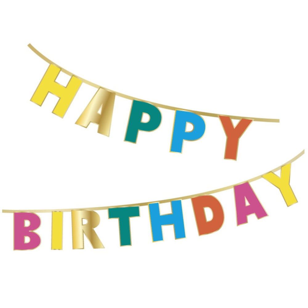 Rainbow Happy Birthday Party Banner - Penny Black