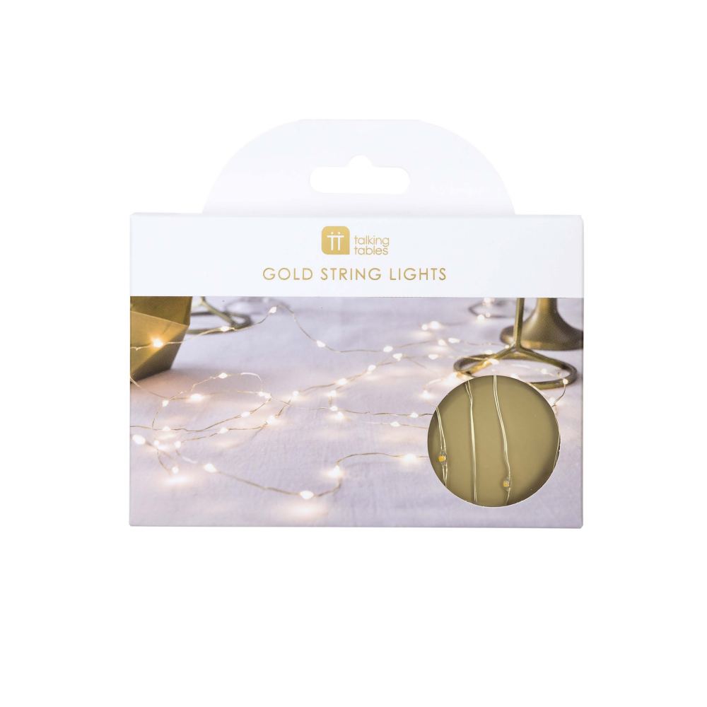 Gold LED String Lights - Penny Black