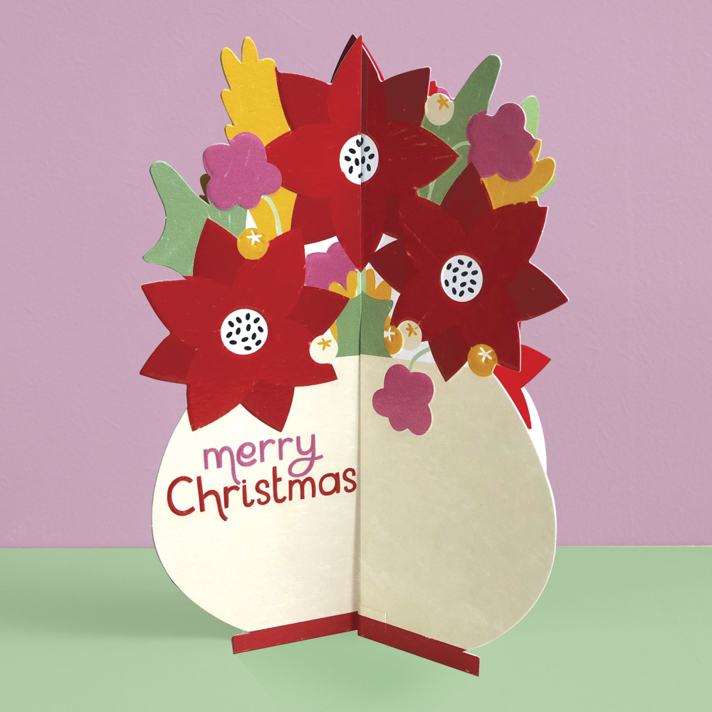 3D Poinsettia Christmas Card - Penny Black