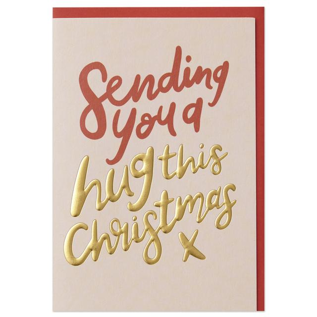 Sending You A Hug This Christmas Embossed Card - Penny Black