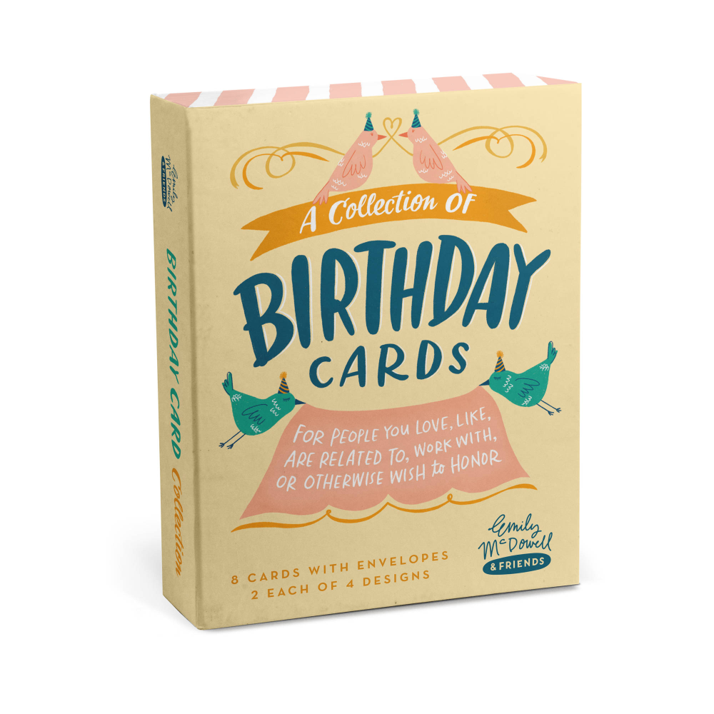 Emily McDowell &amp; Friends Birthday Cards Box 8 Pk - Penny Black