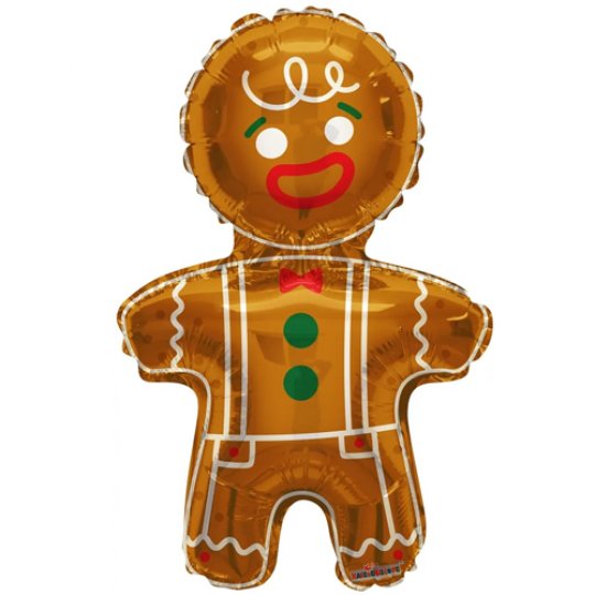 Christmas Gingerbread Man 36" Foil Balloon