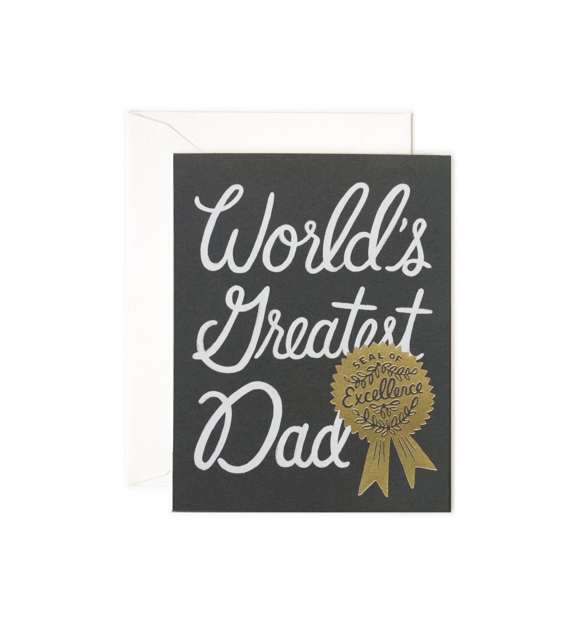 Worlds Greatest Dad Rifle Paper Co Fathers Day Card - Penny Black