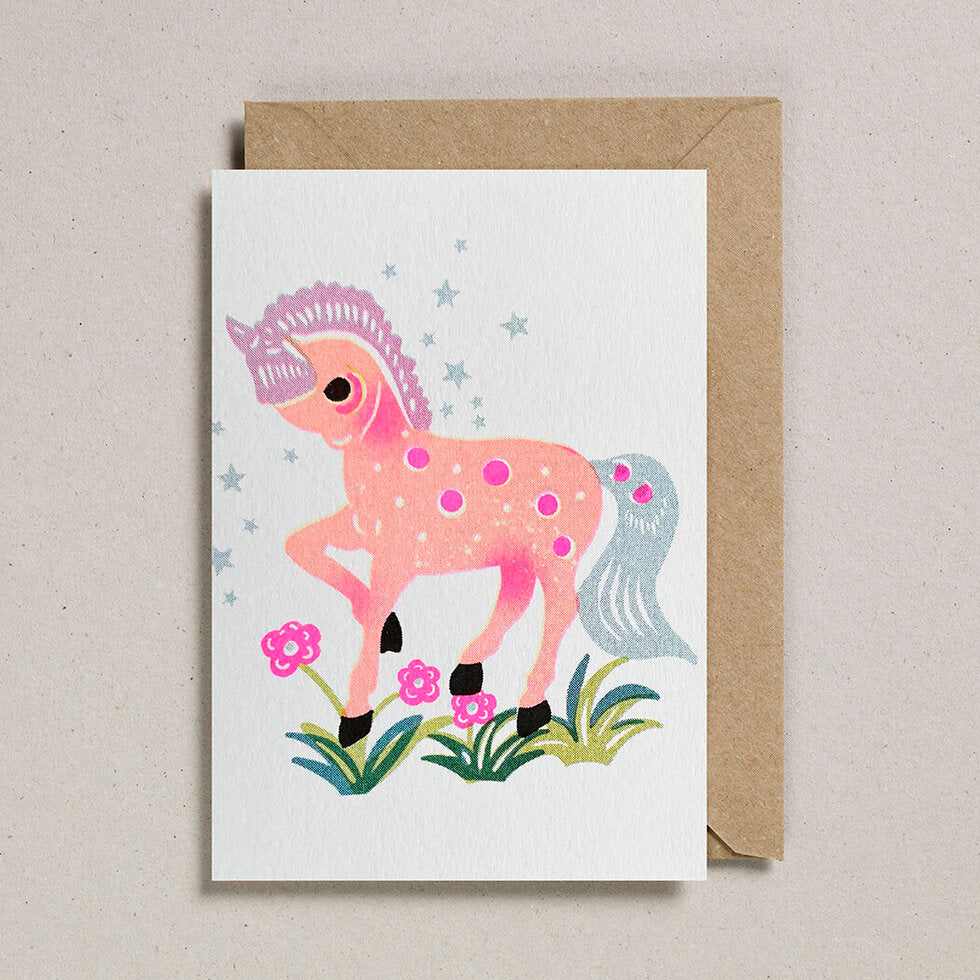 Peach Pony Retro Petra Boase card