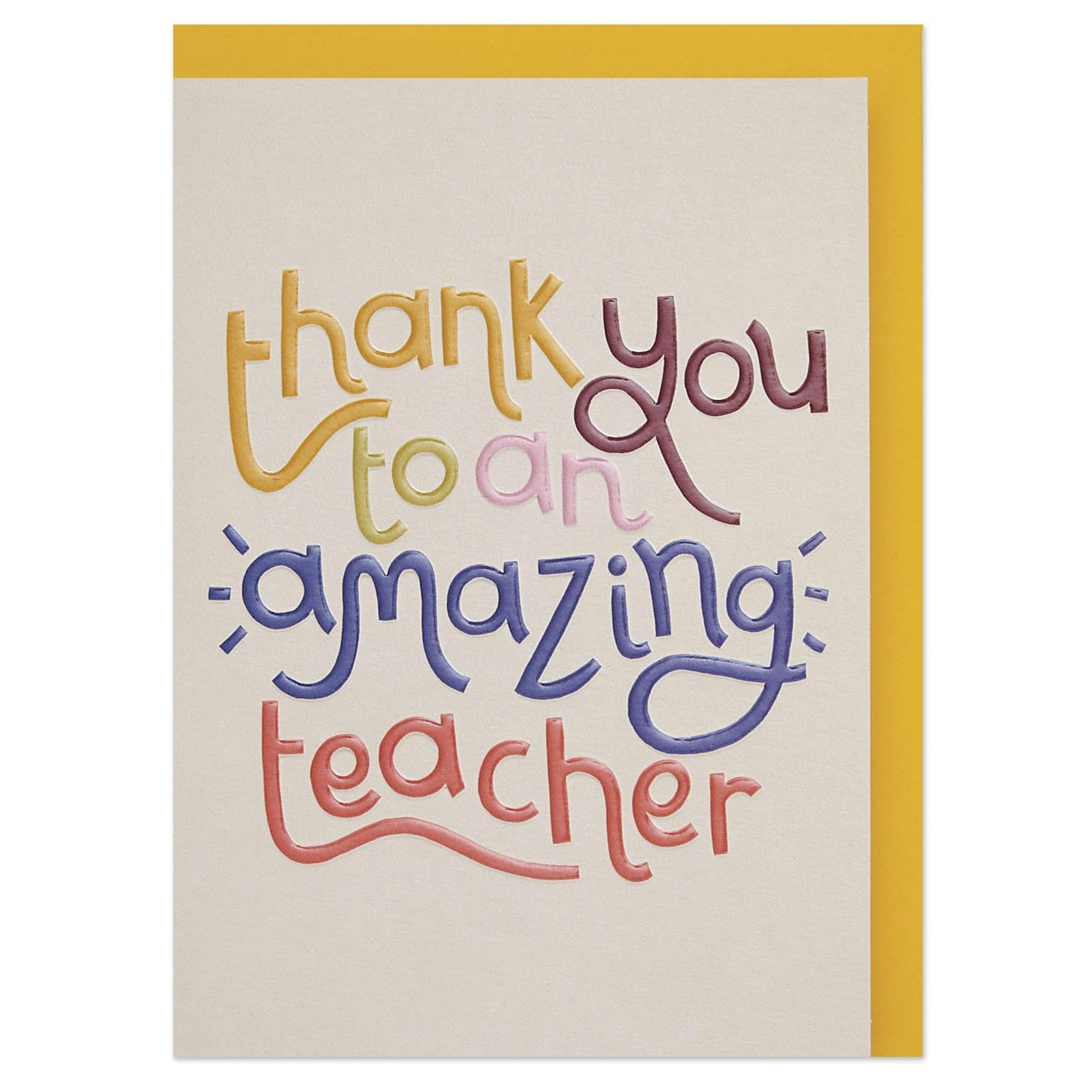 Thank You To An Amazing Teacher Card - Penny Black