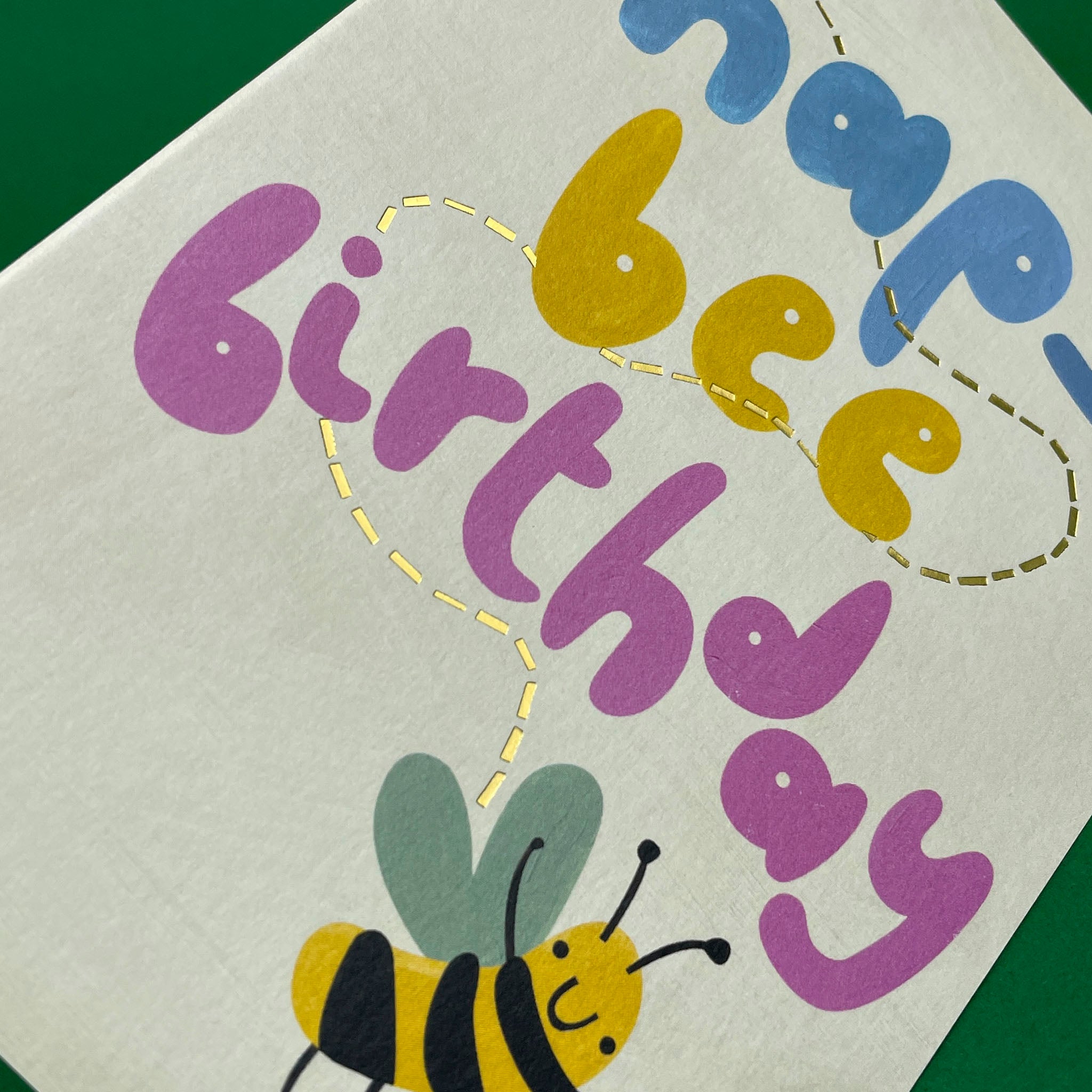 Hap-Bee Birthday Cute Card Penny Black - Main Image