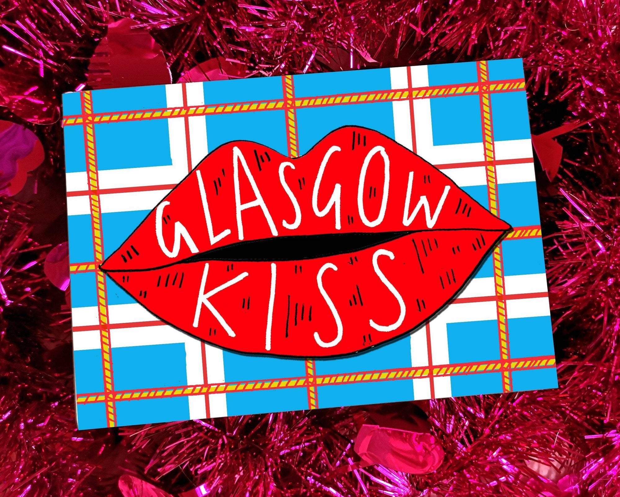 Glasgow Kiss Illustrated Valentine Card - Penny Black