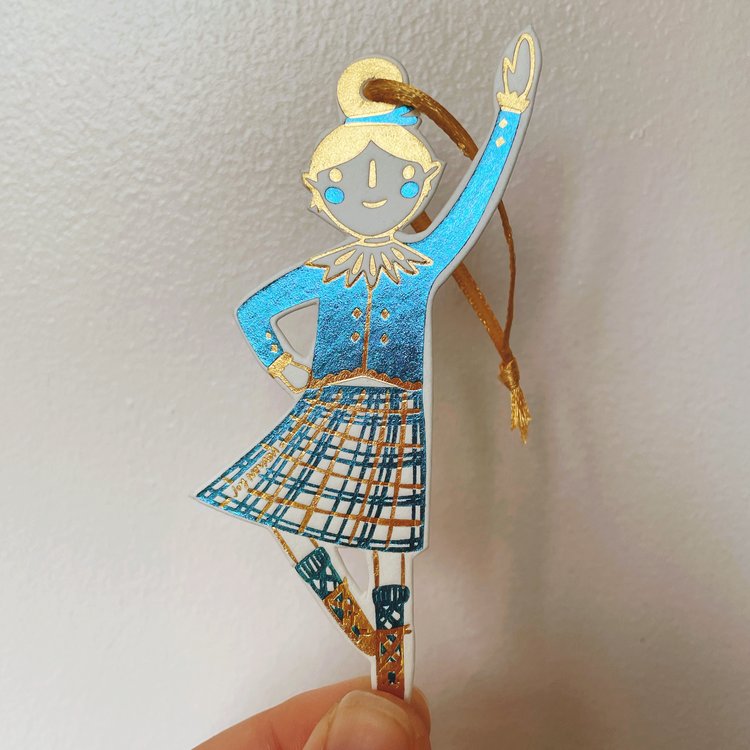 Highland Dancer Letterpress Decoration