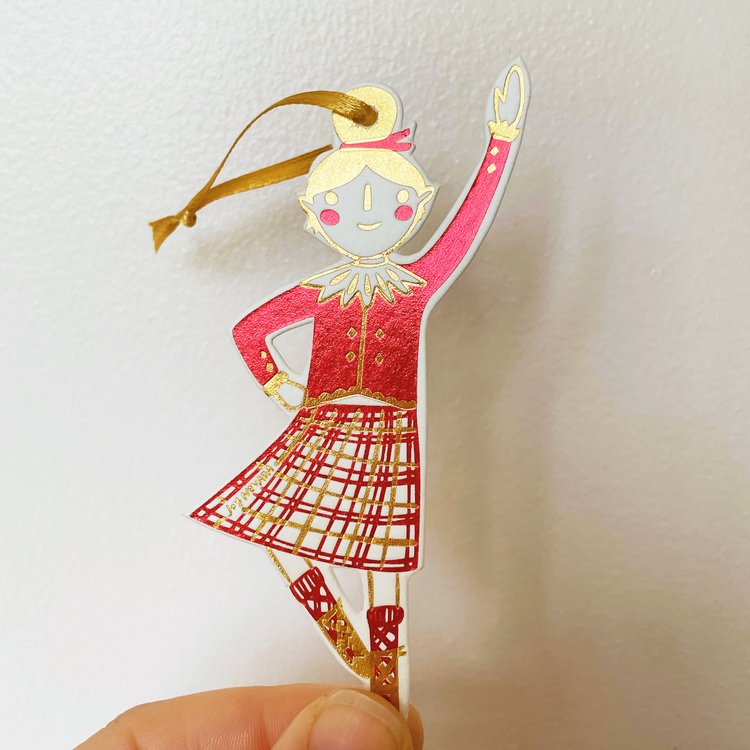 Highland Dancer Letterpress Decoration