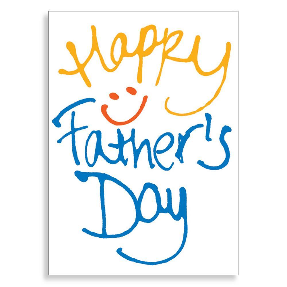 Smiley Face Happy Fathers Day Card