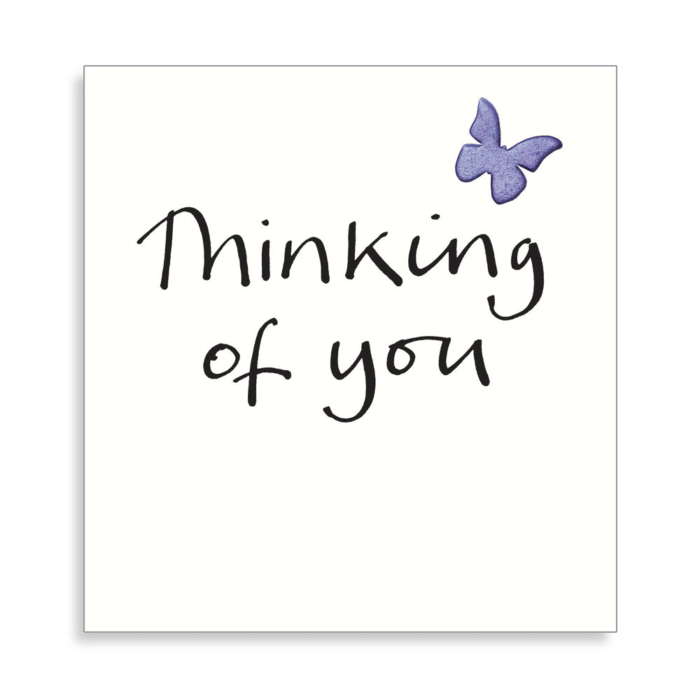 Foil Butterfly Thinking Of You Card