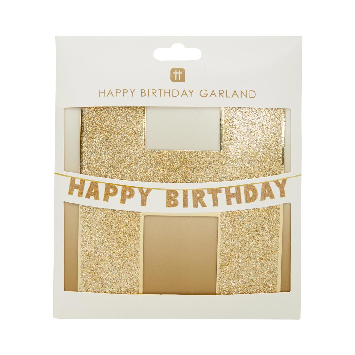 Happy Birthday Gold Glitter Garland