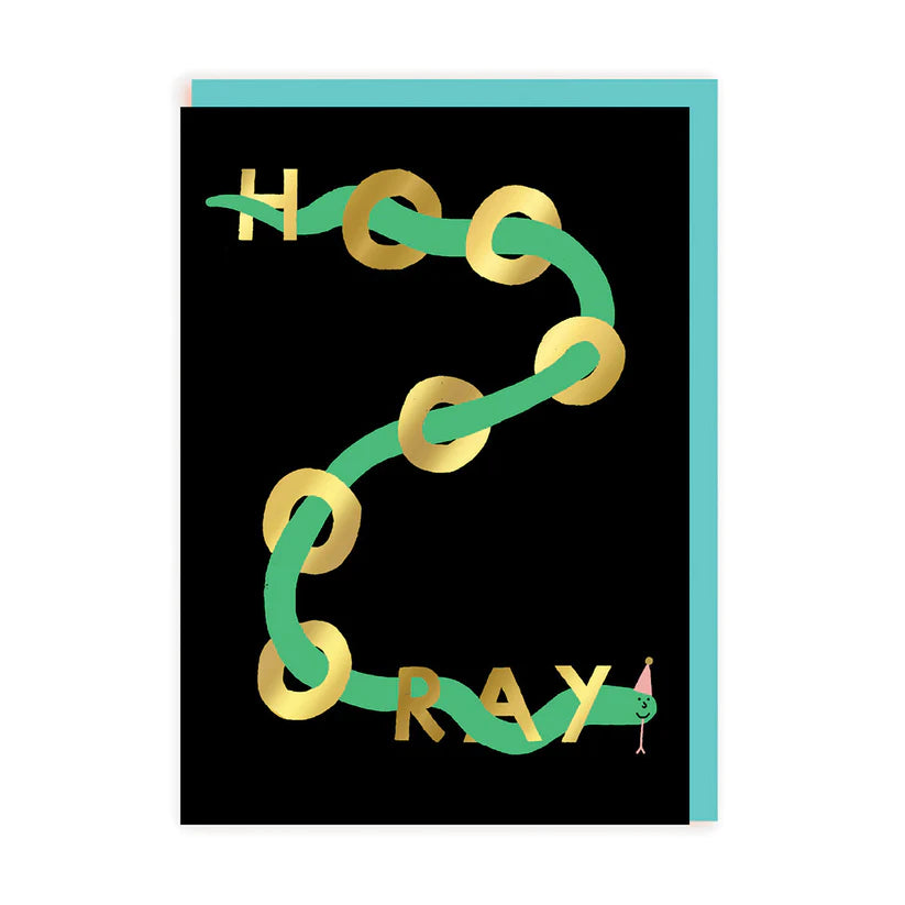 Happy Hooray Snake Celebration Card