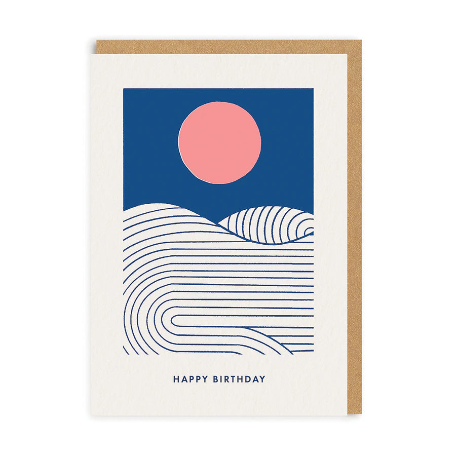 Sun and Sea Miles Tewson Birthday Card