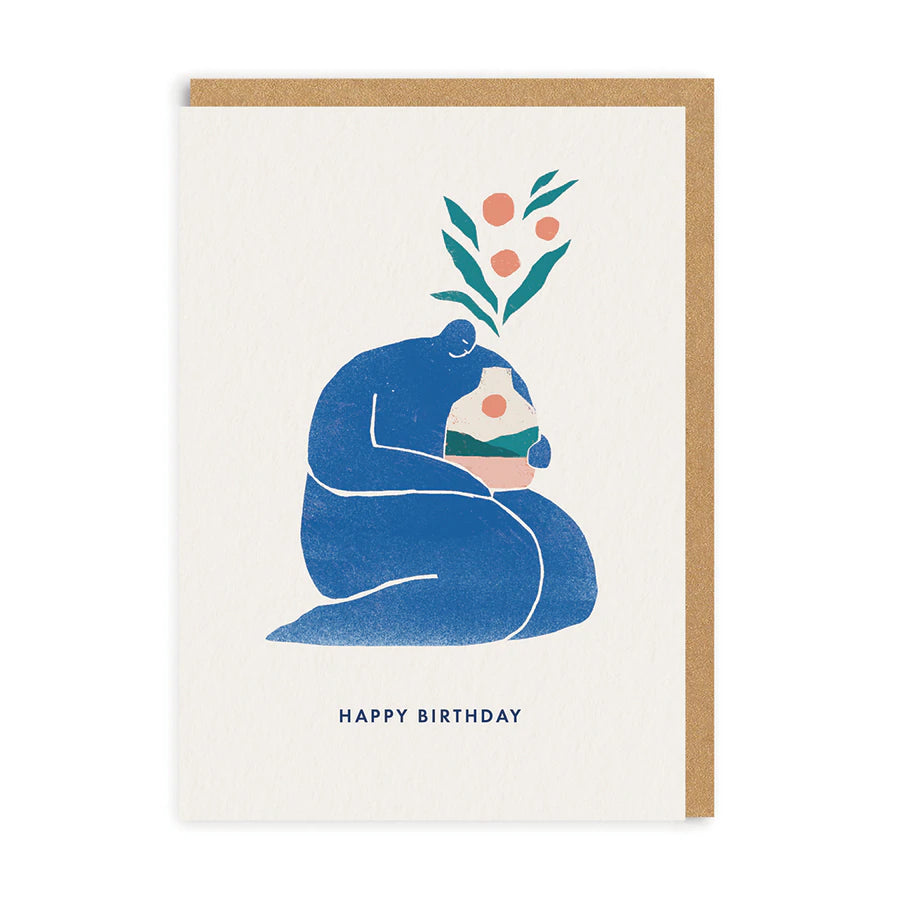 Figure with Vase Miles Tewson Birthday Card