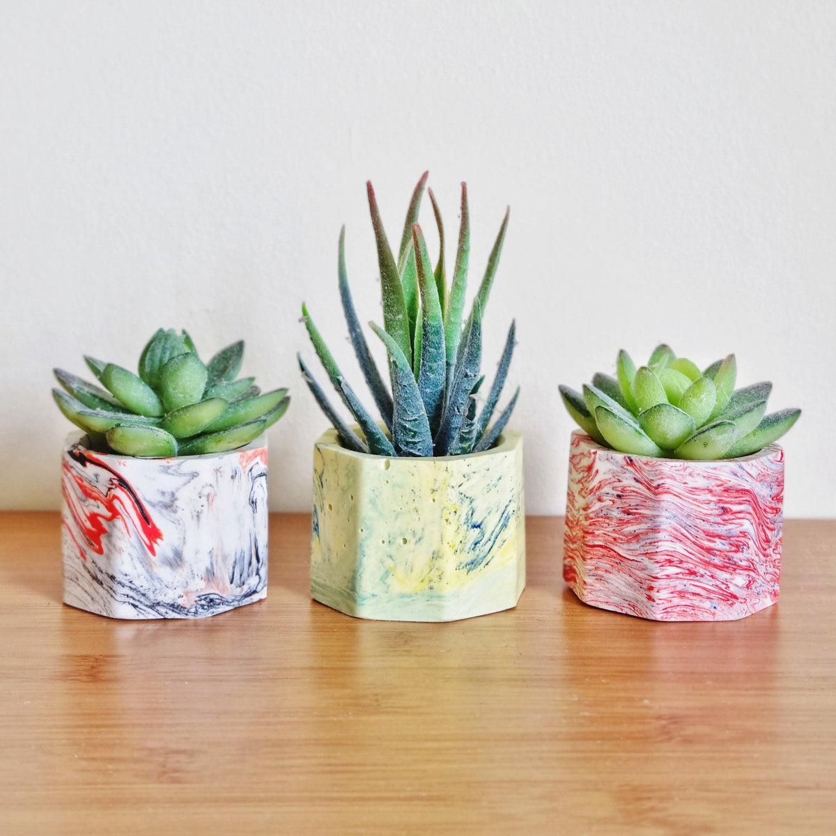 Marble Jesmonite Mini Plant Pot